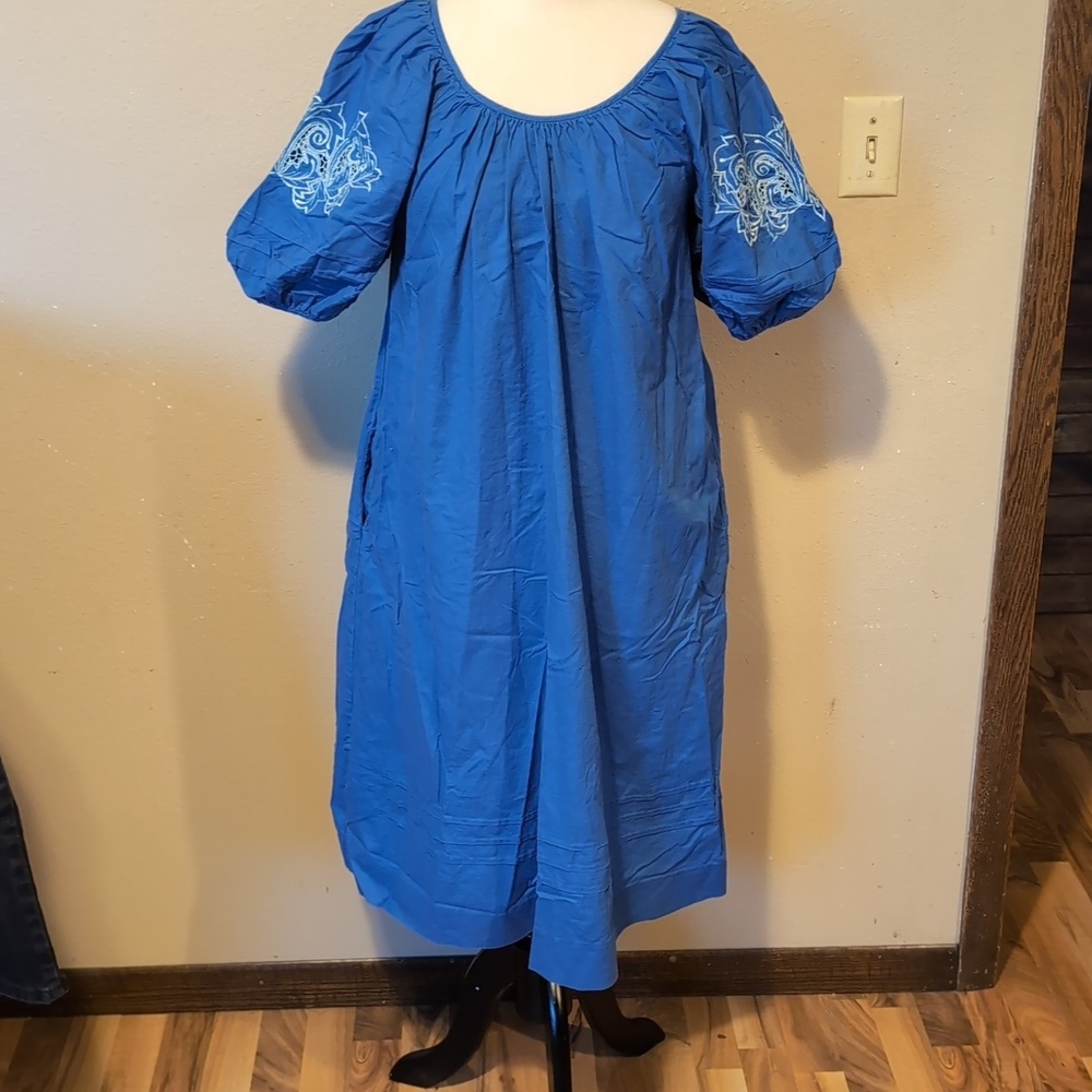 Puff Sleeve Mumu Style Dress